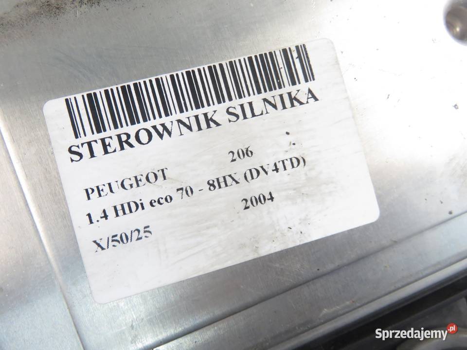 STEROWNIK PEUGEOT 206 14 HDi 8V 0281011089