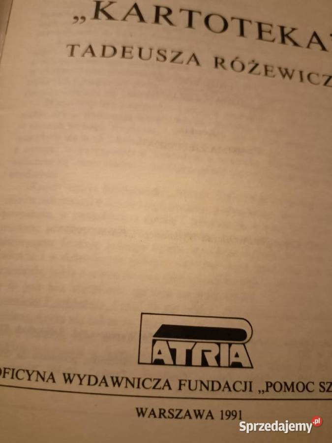 Kartoteka Różewicz unikat analizy lektur Warszawa