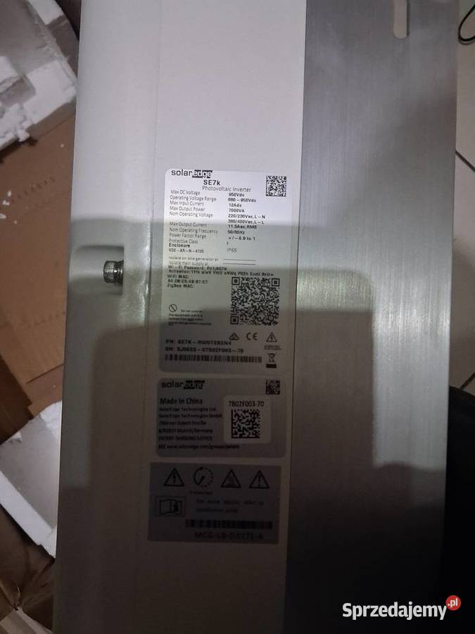 Dalownik inwerter solar edge se7kW Chrzanów