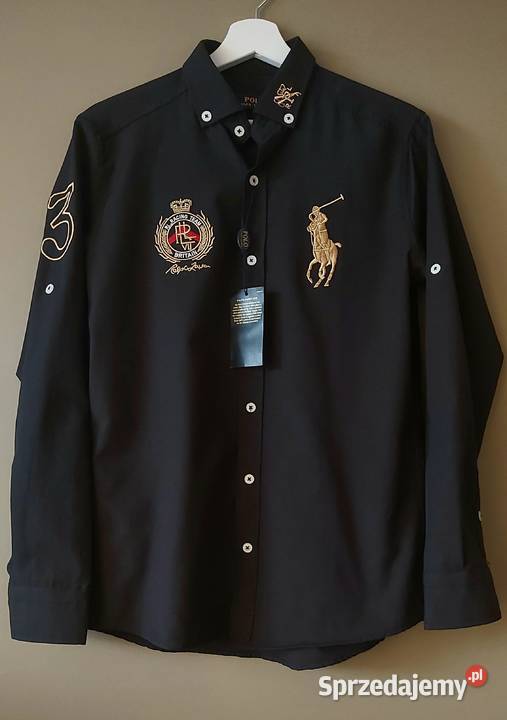 Nowa koszula Ralph Lauren S czarny kolor Lublin