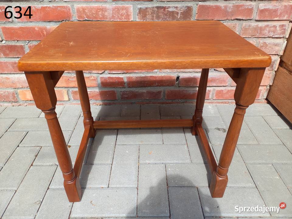 Stolik kawowy dębowy kwietnik Komplet stolików 3 Gawroniec