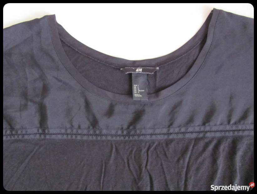 HM czarna bluzka ciekawy krój rozmiar krótki Płock