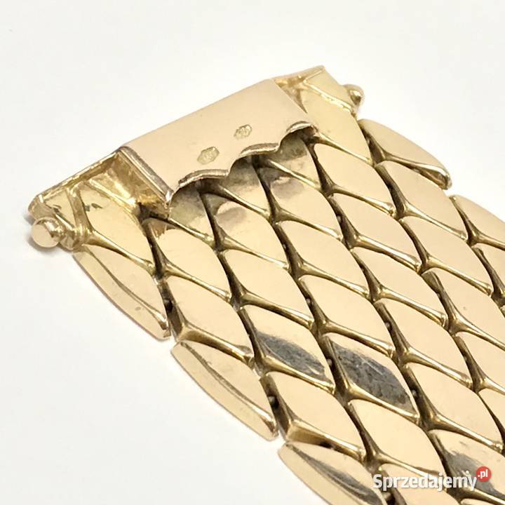 Złota BRANSOLETKA damska 18K półsztywna CUDOWNA Warszawa