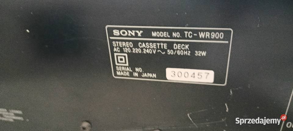 Sony TCWr900 Deck Sędziszów