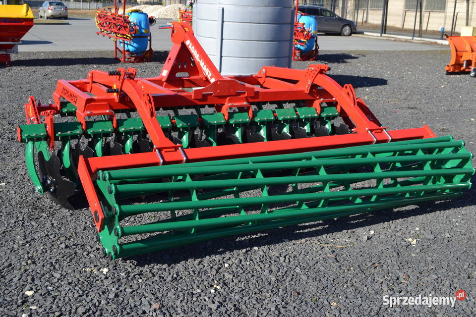 Brona talerzowa 3 m z wałem rurowym AgroMasz nieuszkodzony Agregaty Olesno