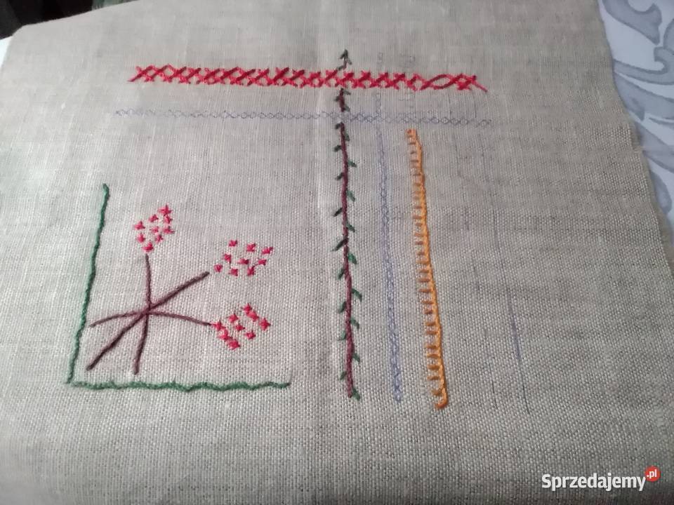 Serwetki lniane z szablonem do haftu Łódź