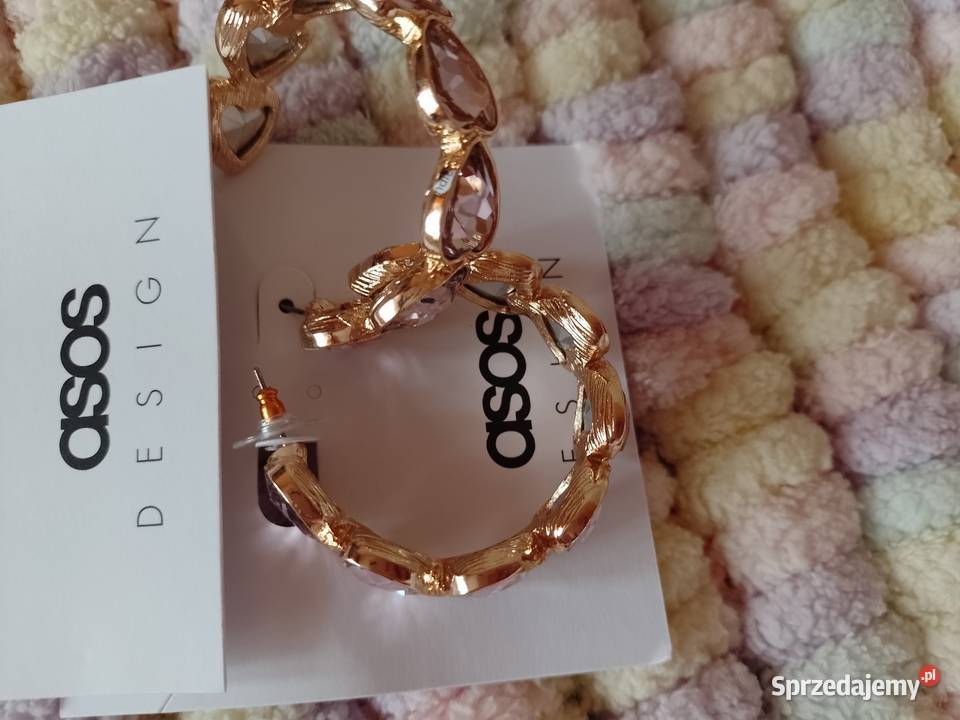 ASOS Bogato zdobione kolczyki wieczorowe serca Kraków