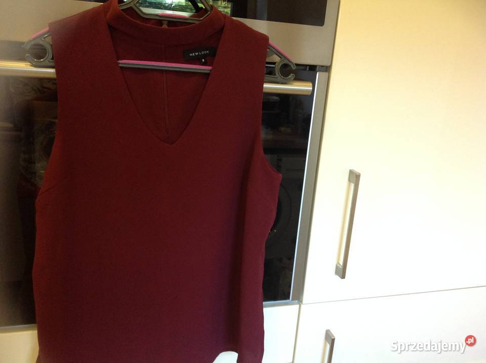 Bluzka Damska Look S bordowa czerwony Nowa Sól