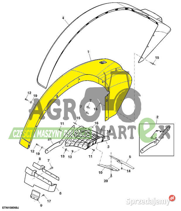 R558766 R554417 R261777 BŁOTNIK TYŁ RH JD