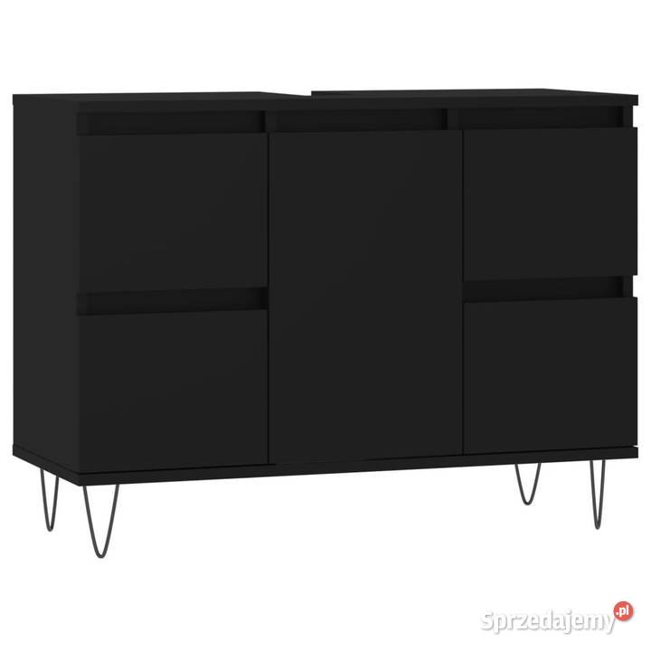 Szafka łazienkowa czarna 80x33x60 materiał Warszawa