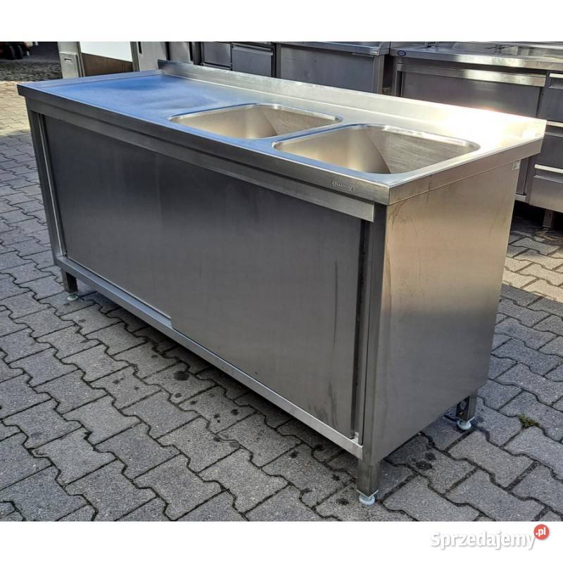 Zlew 2 Komorowy z Szafką Drzwi Suwane 1706085 Gastronomia wielkopolskie Nowe Skalmierzyce