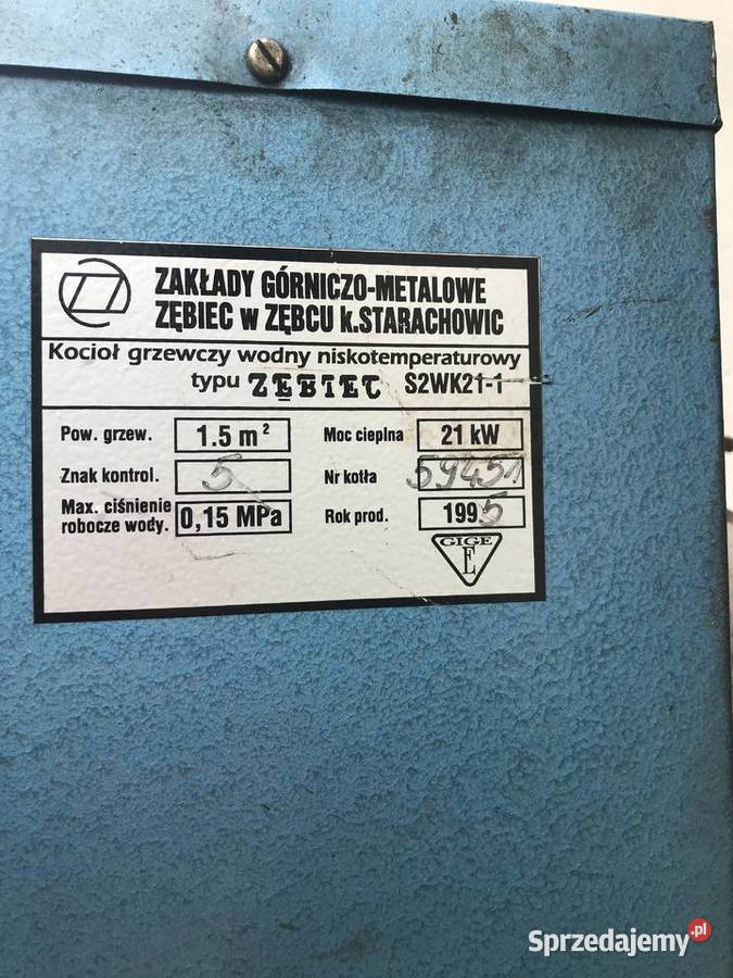 Kocioł grzewczy wodny niskotemperaturowy ZĘBIEC Białobrzegi