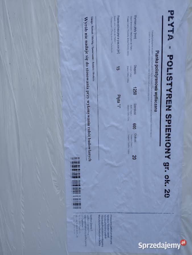 BIAŁY STYRODUR SYNTHOS 250kPa TORTY REKLAMA Biłgoraj sprzedam