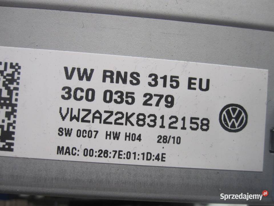 VW PASSAT CC 11r radio CD 3C0035279 Części samochodowe