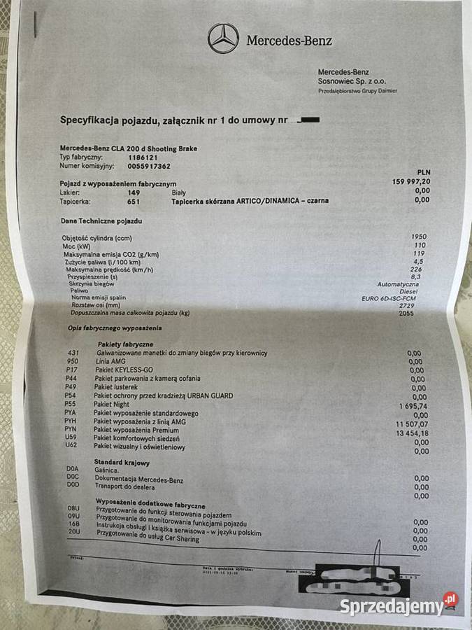 MercedesBenz CŁA 200 d Kuligów sprzedam