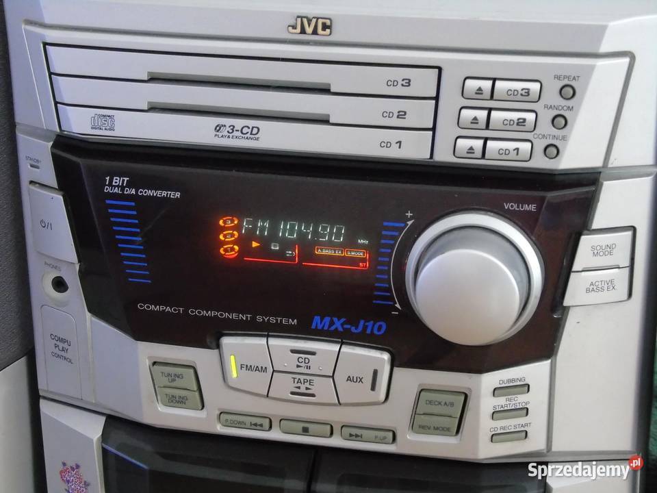 Wieża JVC kolumny Radio AUX mocna DOSTAWA