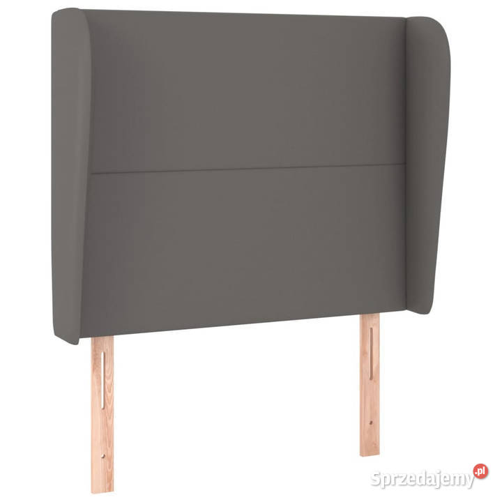 Zagłówek uszak szary 83x23x118128 sztuczna skóra Warszawa