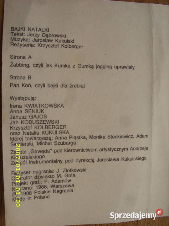 BAJKI dzieci na kasetach5 sztuk 1 płyta sprzedam