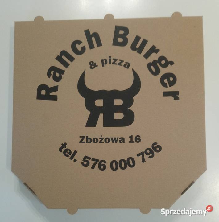 Kartony na pizzę boxy z nadrukiem szare eko sprzedam