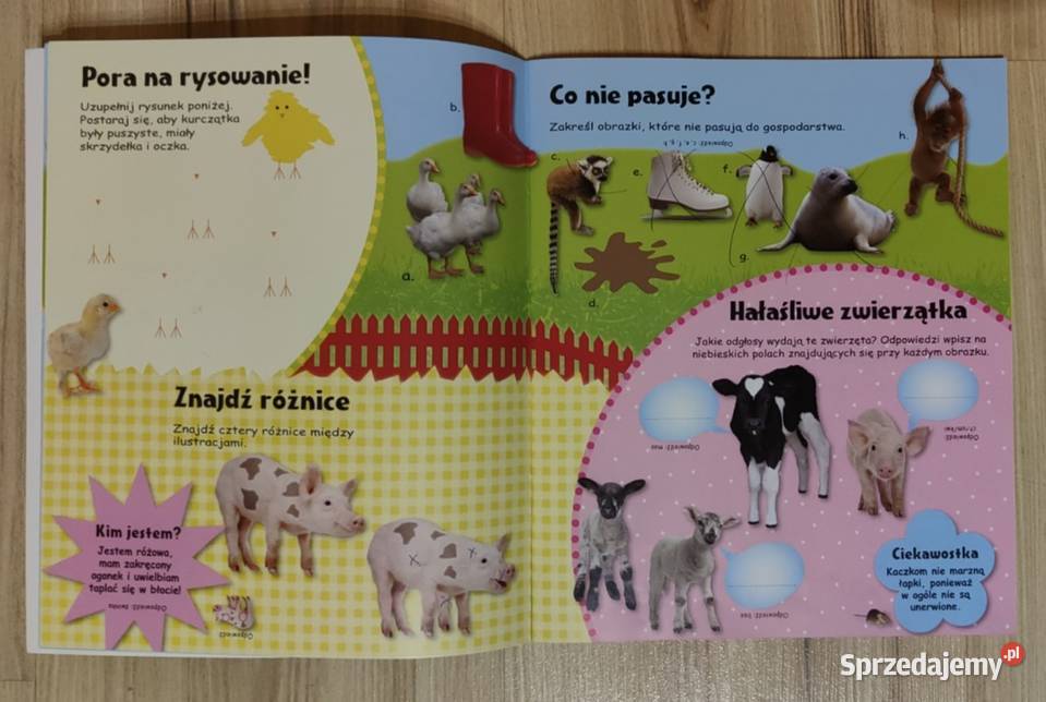 Dzieci zwierząt Zestaw książek z naklejkami i Książki dla dzieci Warszawa