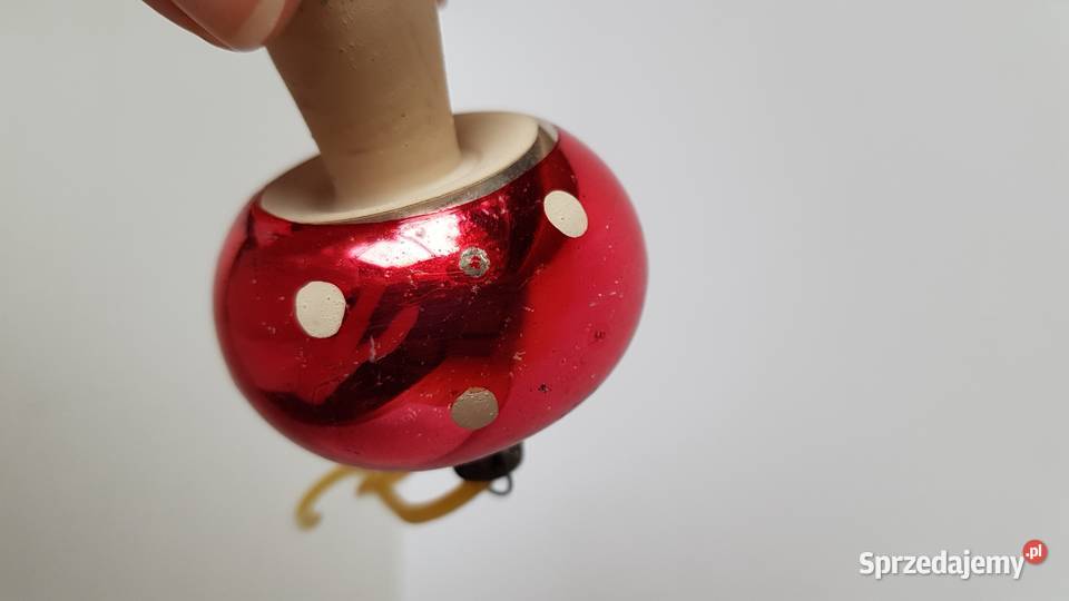 Szklane stare bombki choinkowe grzybki Dąbrowa Górnicza