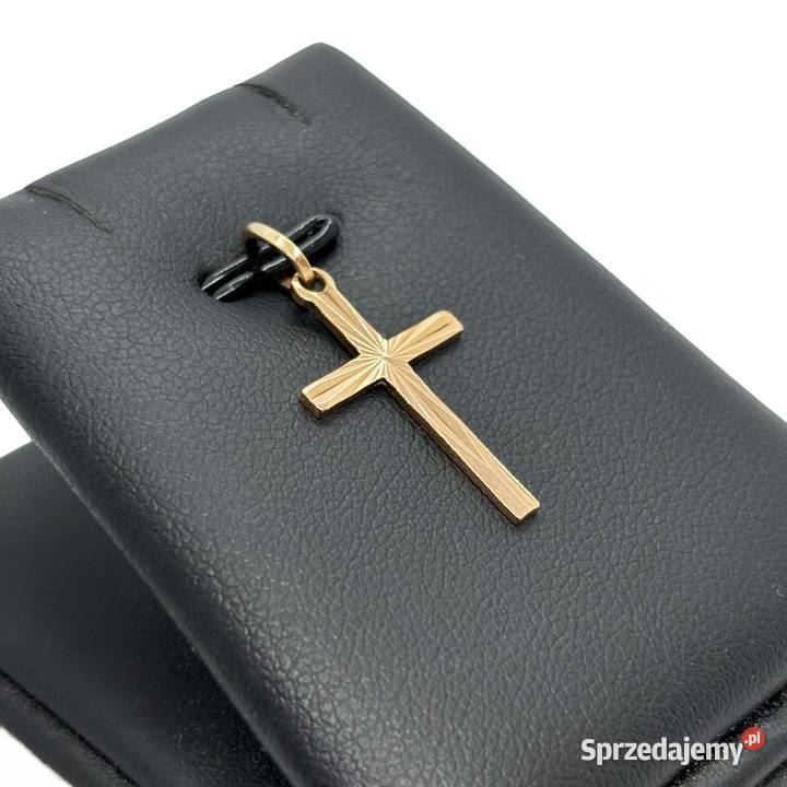 Złota Zawieszka Próby 585 086g Krzyż Krzyżyk