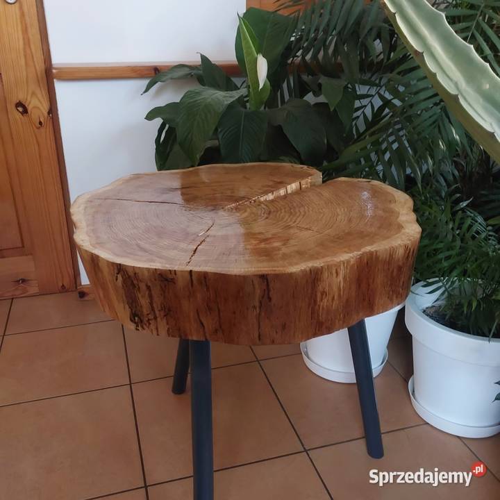 Stolik kawowy z plastra dębu Walewice sprzedam