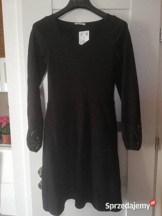 Czarna sukienka z dzianiny koronka Orsay RÓZNE Warszawa