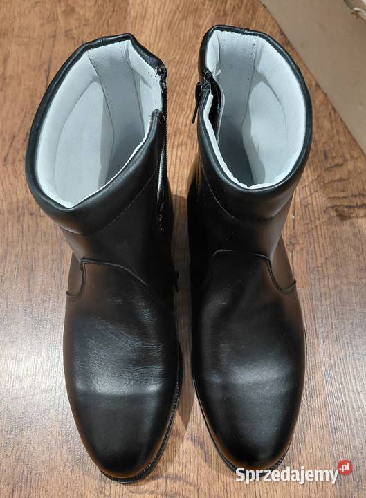 Trzewiki zimowe skórzane 923A MON 265