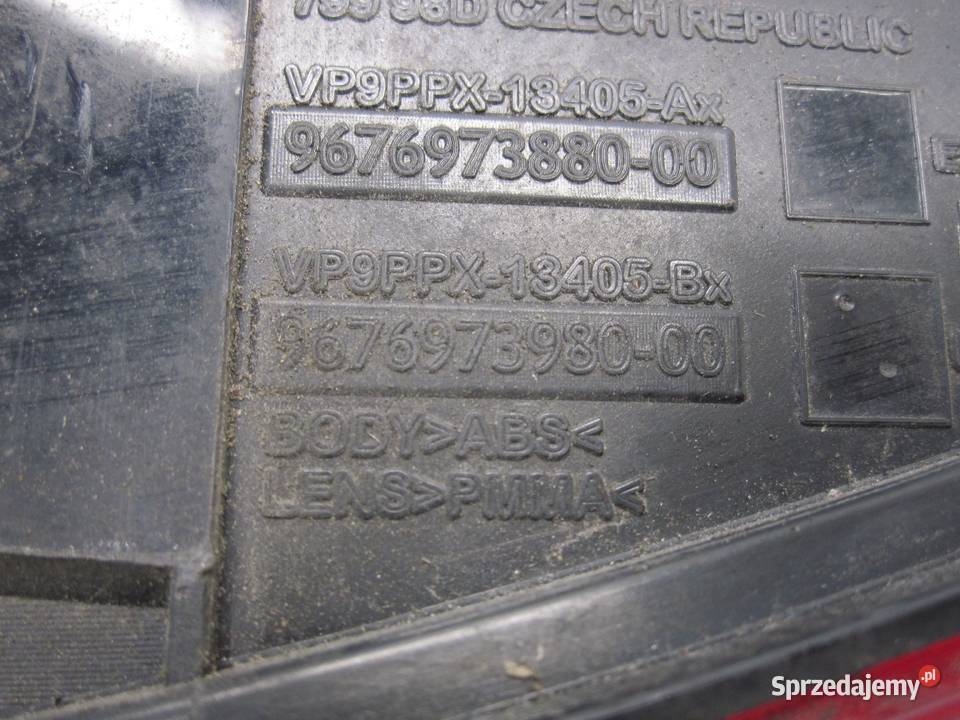 CITROEN DS3 12r lampa lewa tył 967697398000 sprzedam