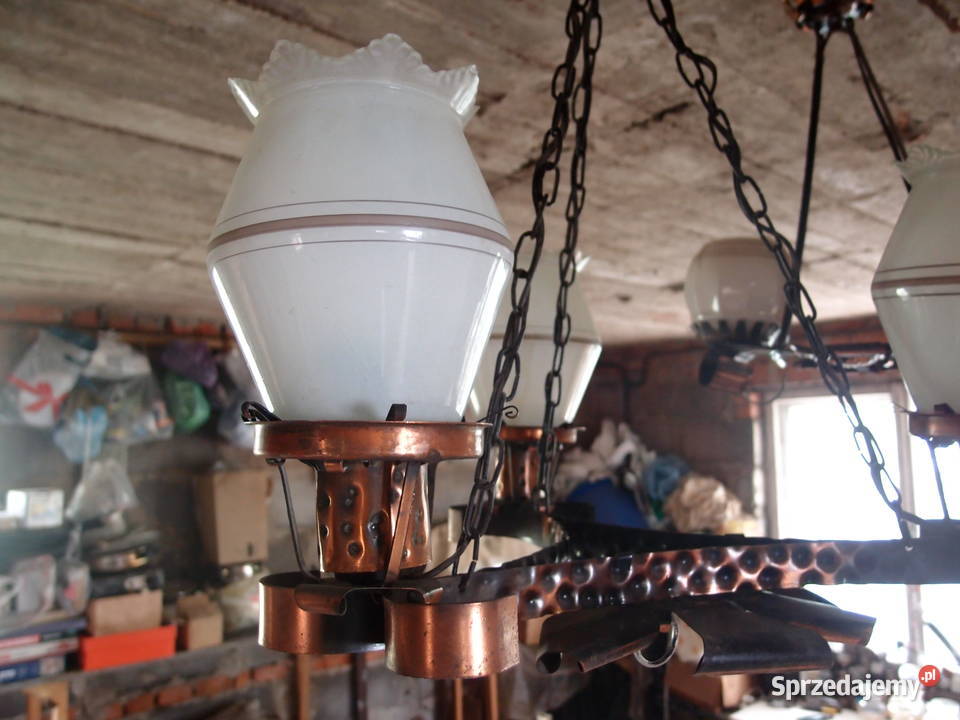 Stylowe Żyrandole kinkiet żyrandol Polam lata 70 Łódź