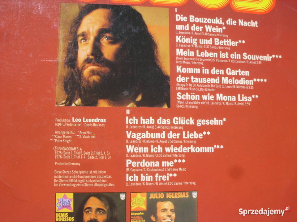 Pop LP DEMIS ROUSSOSDIE NACH UND 1976 Wołów