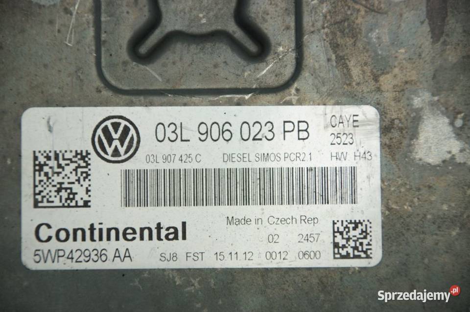 KOMPUTER SILNIKA ECU VOLKSWAGEN CADDY III Pozostałe Lipno
