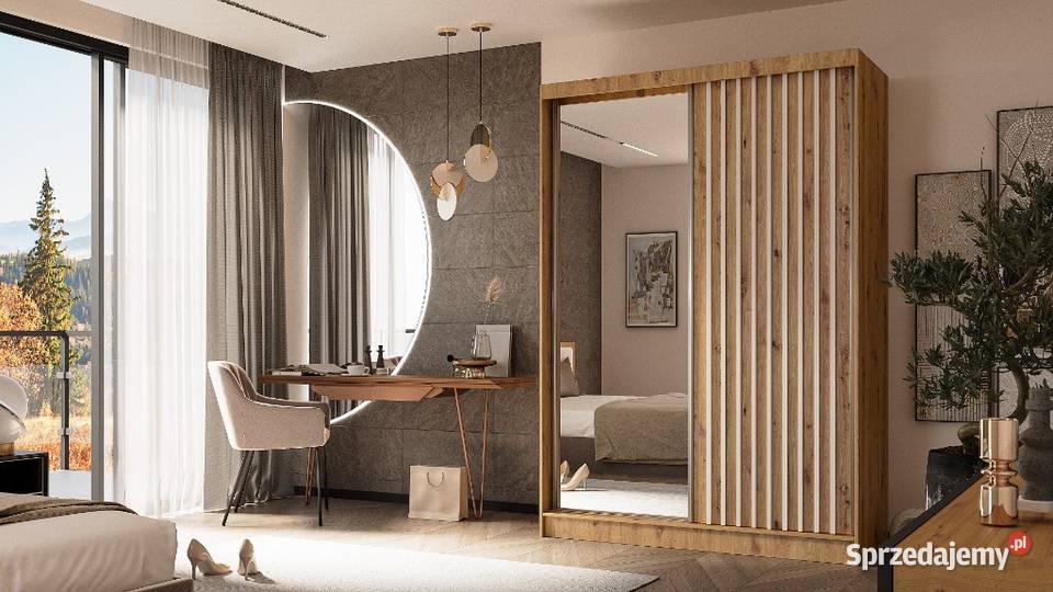 Szafa lamele lustro 150 4 kolory śląskie Katowice