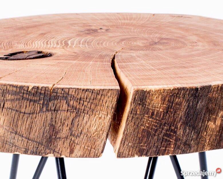 Stolik kawowy drewno plaster drzewa 50cm Wrocław