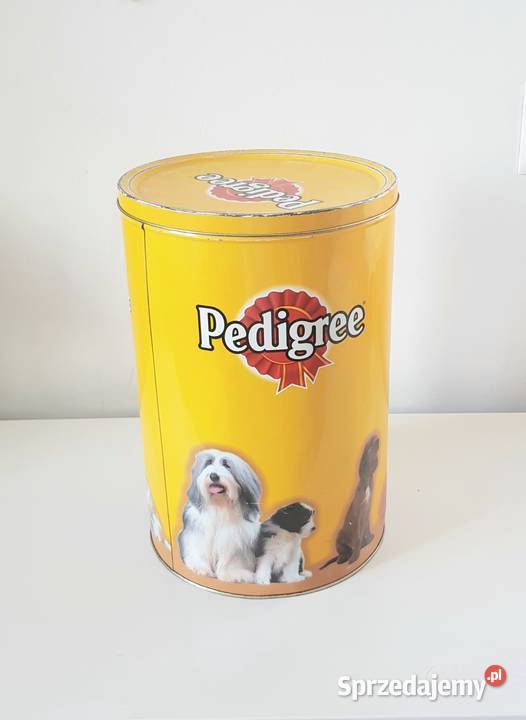 Duża stara puszka pudełko Pedigree śląskie