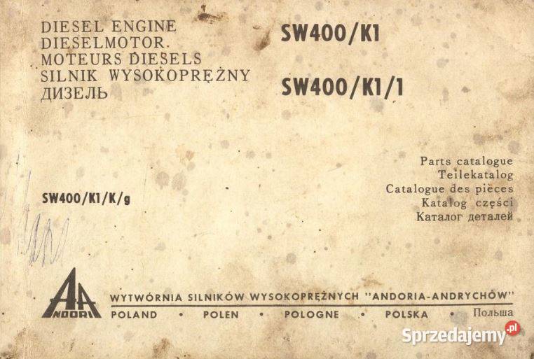 SW400 katalog części zamiennych silnik Kielce