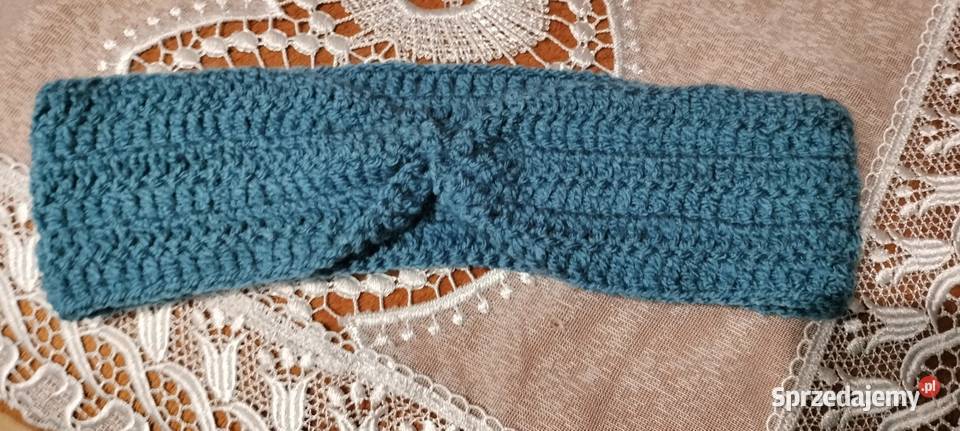 Ręcznie robiona opaska na głowę ciepła Częstochowa