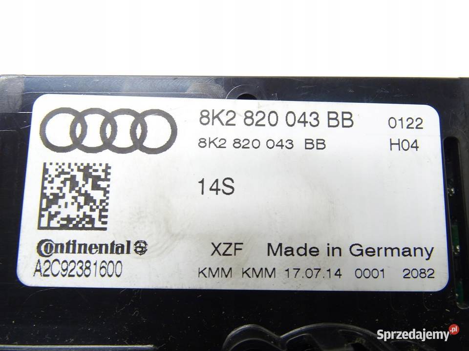 PANEL STEROWANIA KLIMATYZACJI NAWIEWU AUDI A4 B8