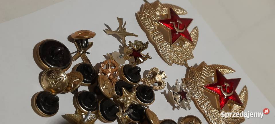 odznaczenia guziki ZSRR zestaw 6 KJ03157 Warszawa