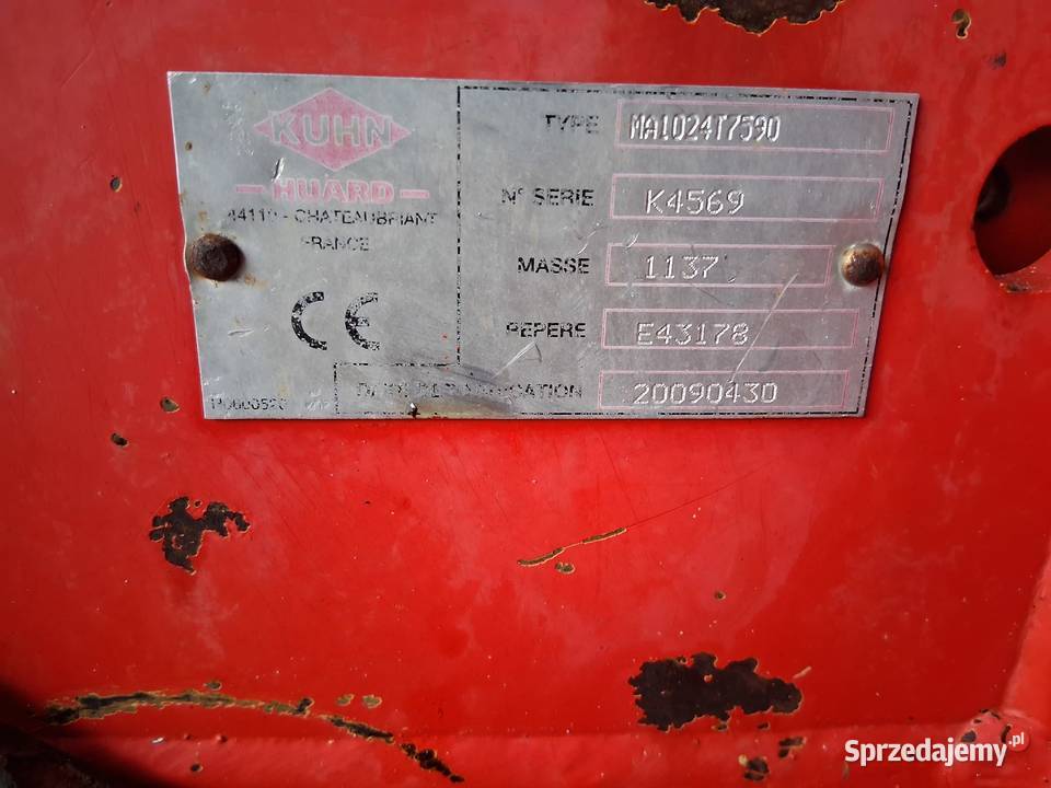 Pług Kuhn Maater 102 nieuszkodzony Gruntowice
