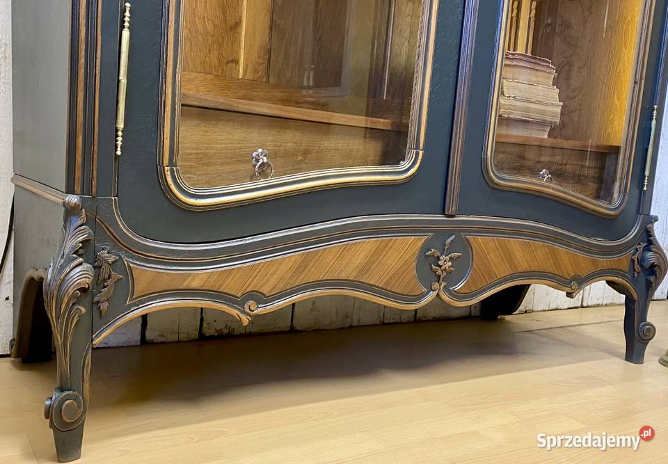 BIBLIOTEKA witryna antracyt Louis XV Francja Poznań