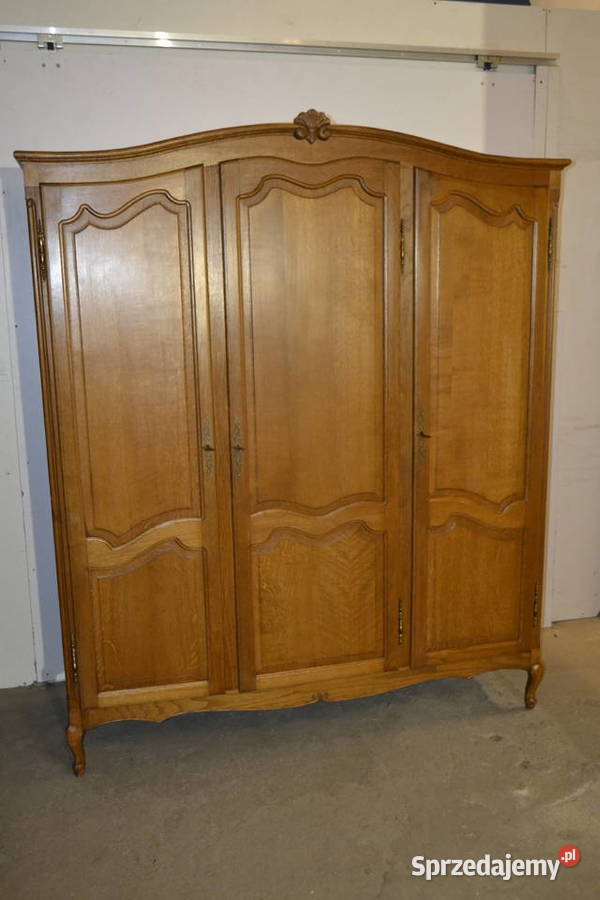 szafa ludwikowska 3 drzwiowa dąb 4 Antyki, Sztuka, Kolekcje Będzin