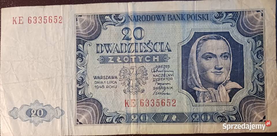 20 złotych1VII1948 rseria KE Konin