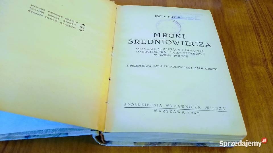Mroki średniowiecza obyczaje przesądy fanatyzm Gdańsk sprzedam