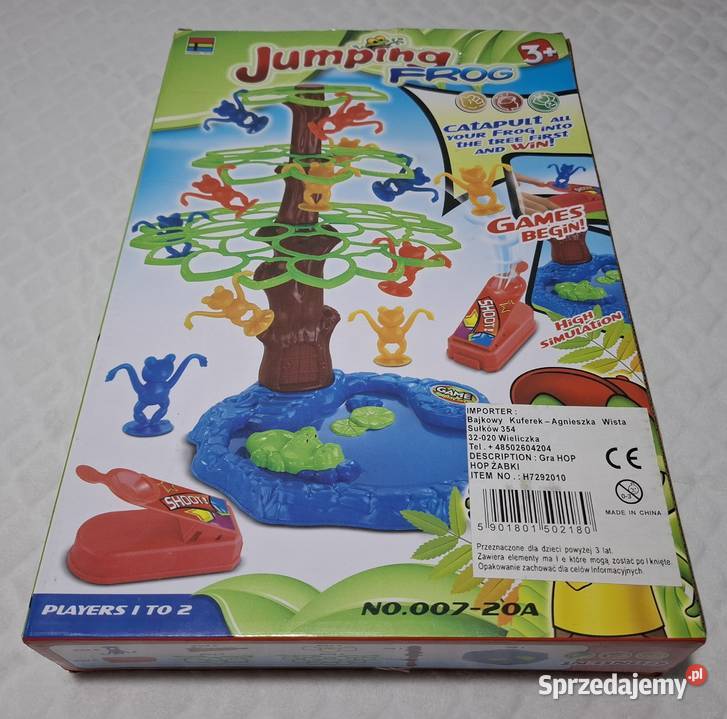 Gra rodzinna Jumping Frog Skaczące żabki Zabawka śląskie Czeladź