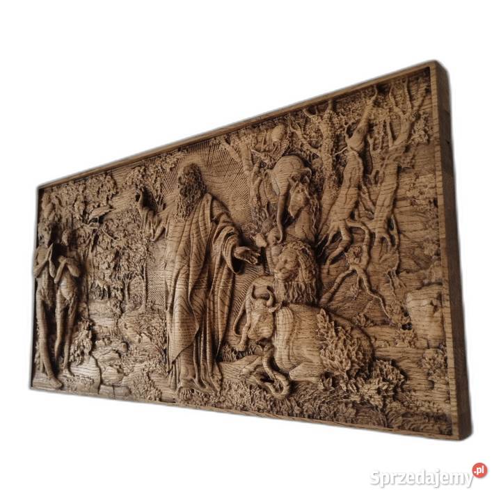 Stworzenie Świata Nietypowy Obraz z Drewna Malechowo