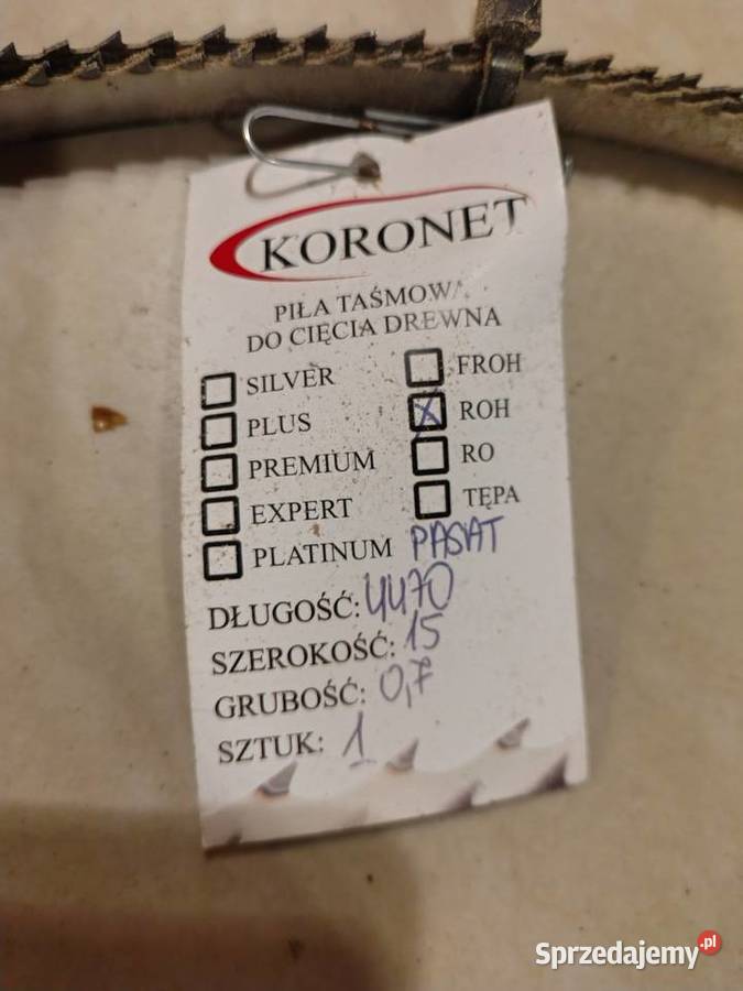 Piła taśmowa taśma 4470mm Krasnystaw sprzedam
