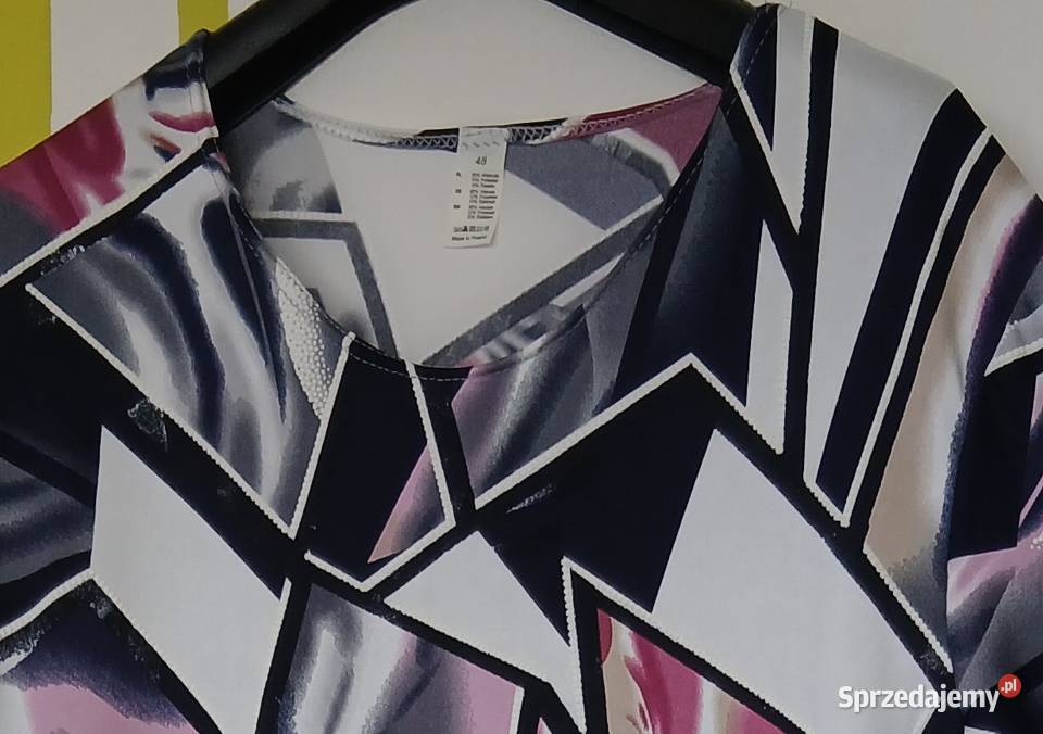 XL50 Ołówkowa sukienka z falbaną na dole Butik Gliwice