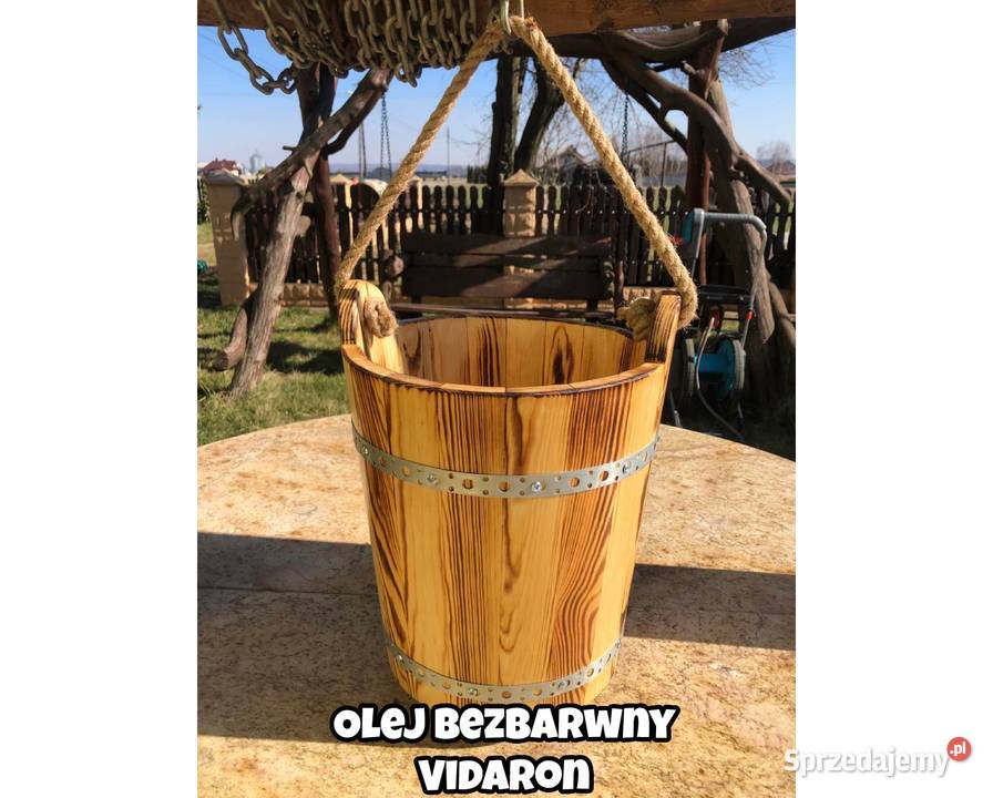 Wiaderko drewniane ozdobne postarzane KOLORY Kraków